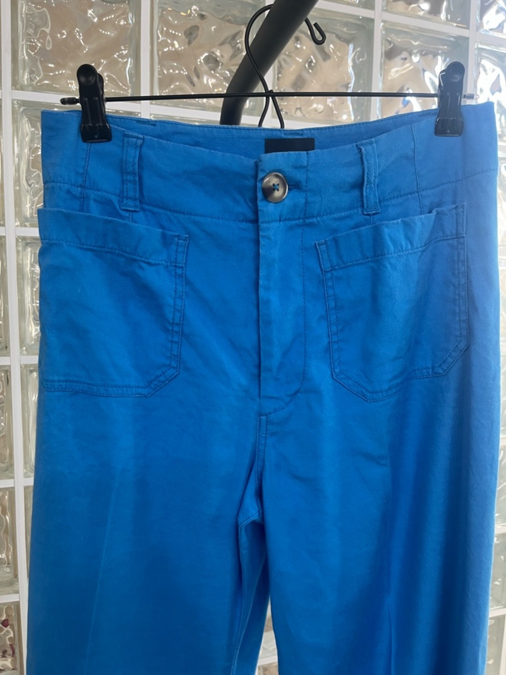 Maeve Colette Blueish turquoise cropped linen pants size 27 - Picture 5 of 6